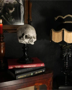 J. DOE Totenschädel Auf Sockel 20cm -Cosly Verkaufsgeschäft j doe totenkopf auf sockel j doe totenschaedel auf sockel j doe skull plinth gothic homware 54857 05