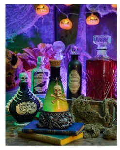 Vintage Glasflasche Kristallschliff Eckig 23cm -Cosly Verkaufsgeschäft jekyll and hyde giftflasche jekyll and hyde poision bottle halloween tischdeko gothic homeware 52022 06 2