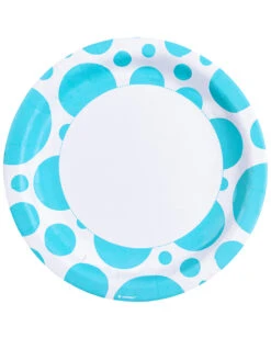 Karibisch Blaue Punkt Pappteller 8 St.