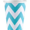 Karibisch Blaue Zick-Zack Pappbecher 8 St.