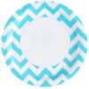 Karibisch Blaue Zick-Zack Pappteller 8 St. -Cosly Verkaufsgeschäft karibik blaue zick zack pappteller tischdekoration sommerparty zickzack muster paper plates 35762