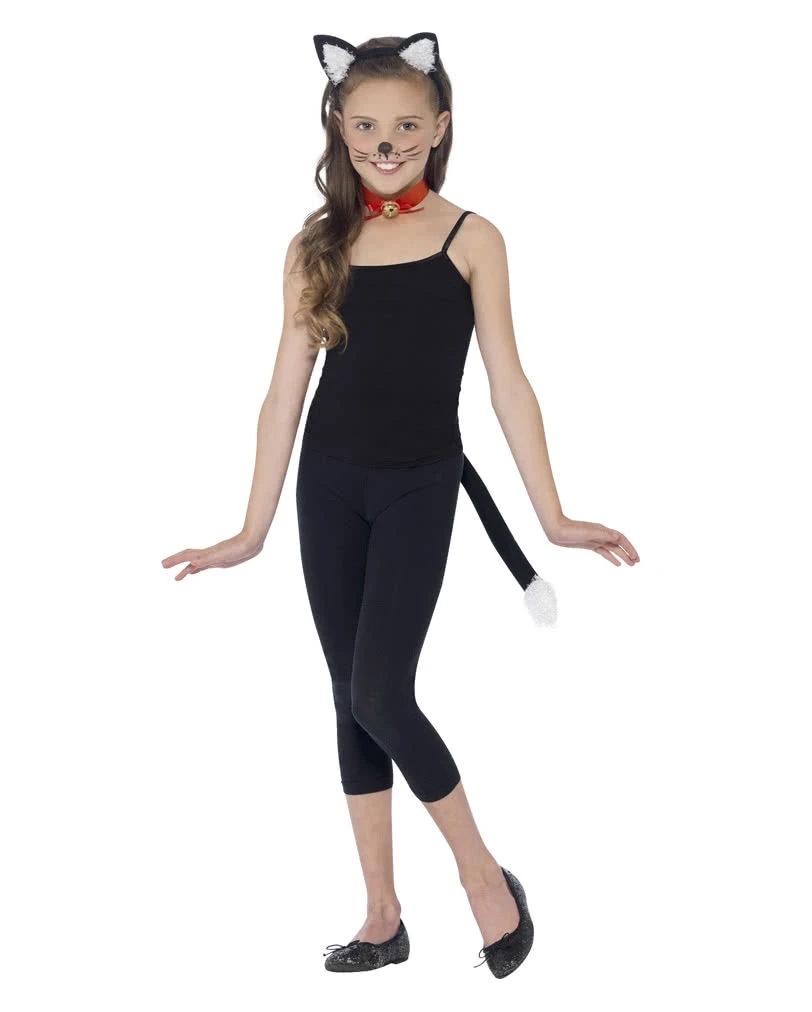 Katzenkostüm Set Für Kinder 3-teilig 3 Katzenkostüm Set Für Kinder 3-teilig