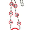 Kette Verkehrsschild Fünfzig