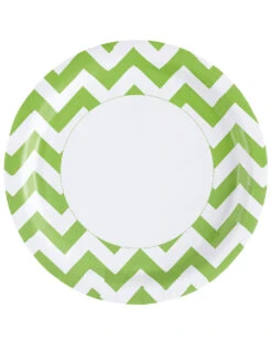 Zick-Zack Pappteller Kiwi Grün 8 St.