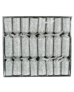 Knallbonbons Glitzereffekt Silber 8 St.