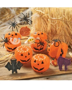 Halloween Mini Kürbis & Überraschungs Gimmick 24 St. -Cosly Verkaufsgeschäft kuerbis mit kleiner ueberraschung halloween treat kuerbis geschenk 2919 05