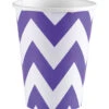 Zick-Zack Pappbecher Lila 8 St.