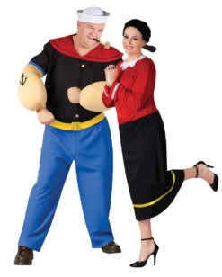Original Plus Size Popeye Kostüm -Cosly Verkaufsgeschäft lizenziertes popeye kostuem plus size xxl popeye seemann verkleidung fuer fasching popeye fanartikel 15330ps 02