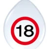 Latex Luftballon Verkehrsschild 18 -Cosly Verkaufsgeschäft luftballon verkehrsschild 18 jahre 18 geburtstags party dekoration geburtstagsballon 18 8802122