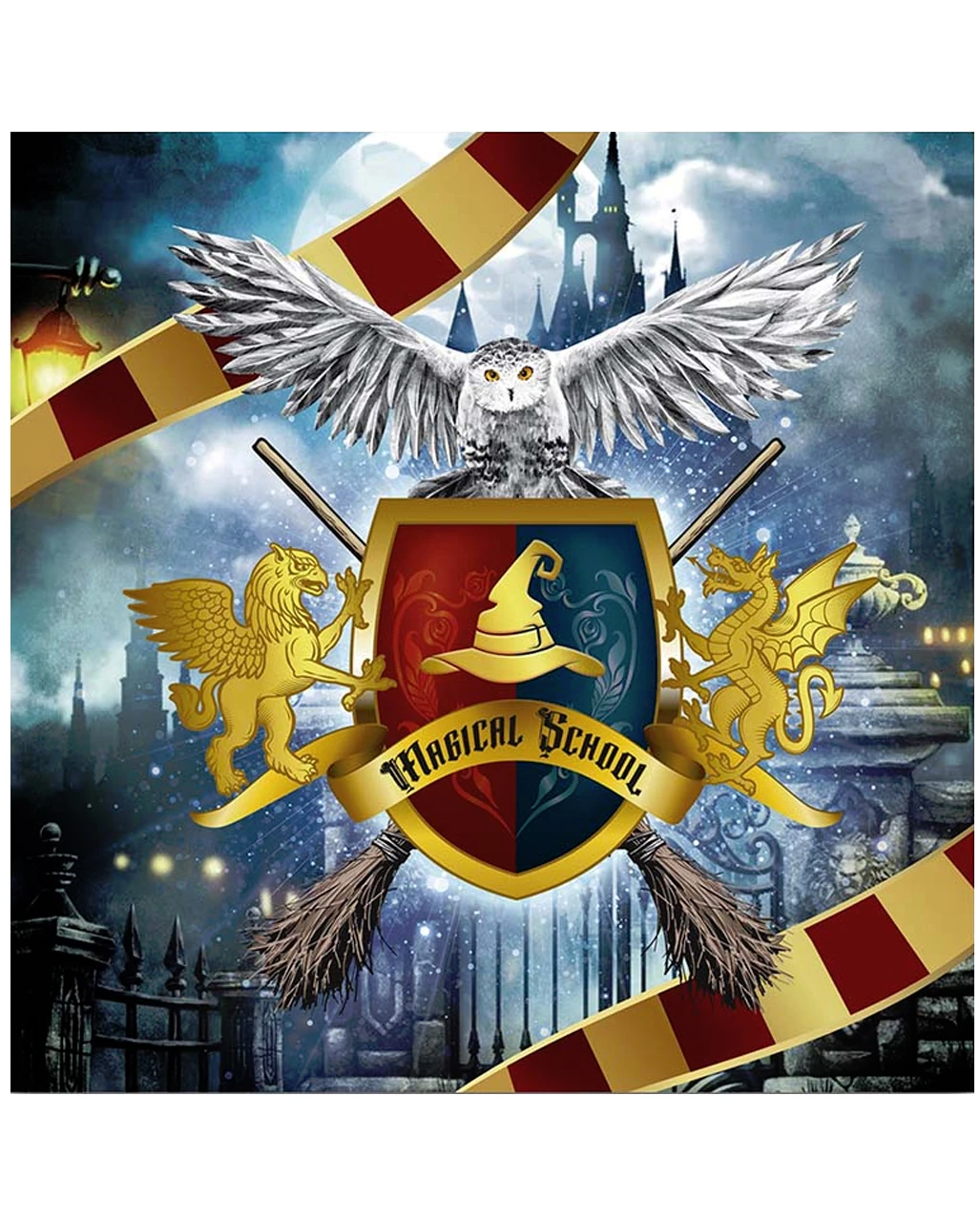 Zauberschule Magical School Servietten 12 St. 3 Zauberschule Magical School Servietten 12 St.