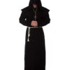 Mönchsrobe Männerkostüm Schwarz -Cosly Verkaufsgeschäft moenchsrobe herrenkostuem schwarz kirchenkostuem glaubenskostuem monk robe black 31405