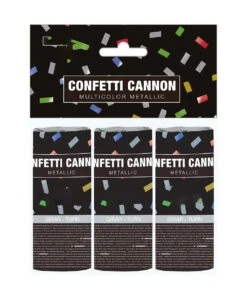 Multi Color Konfettikanone 3 Stück 10,5cm