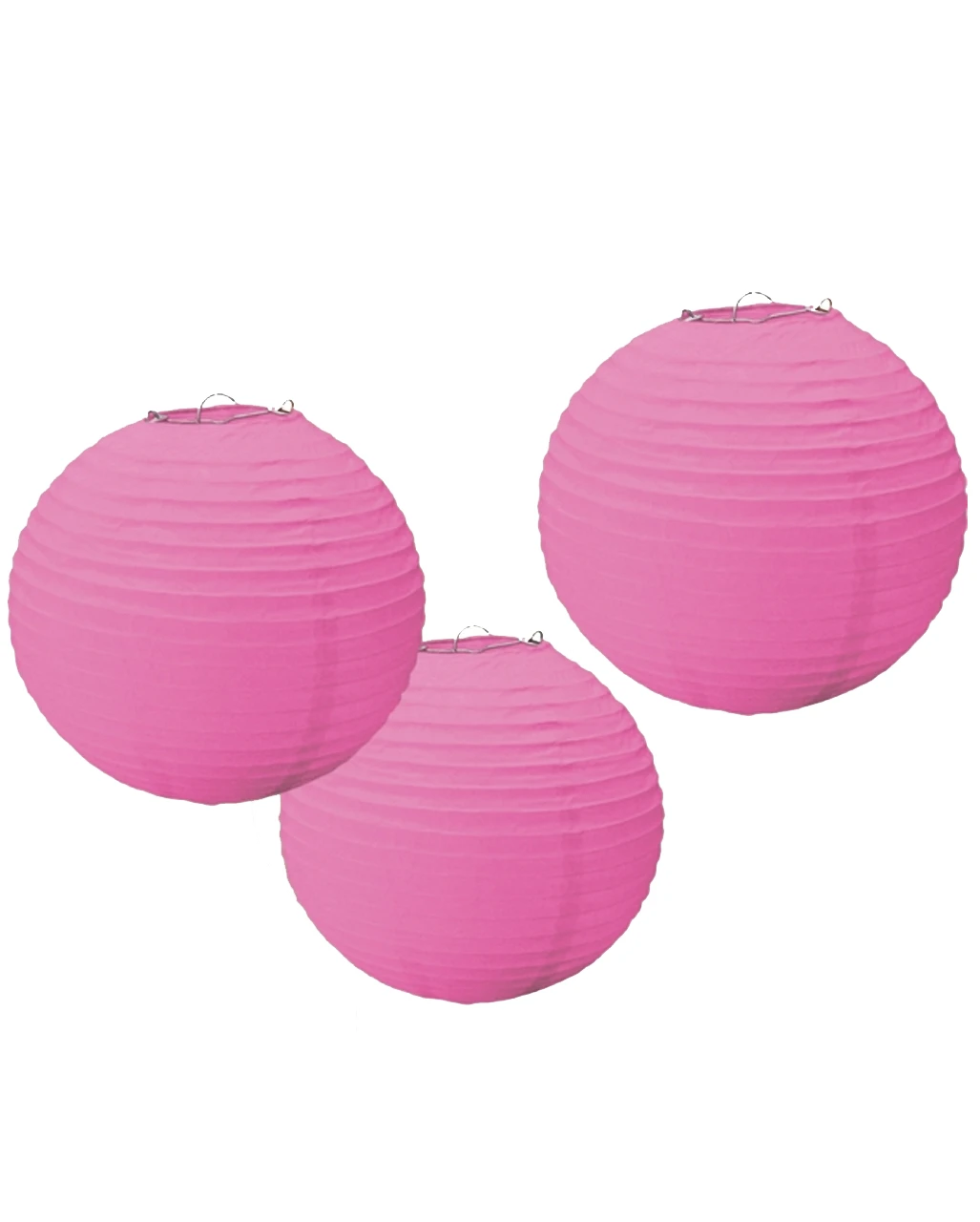 Lampion Set Aus Papier 3 Tlg. Pink 3 Lampion Set Aus Papier 3 Tlg. Pink