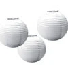 Lampion Set Aus Papier 3 Tlg. Weiß