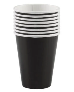 Schwarze Pappbecher