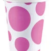 Pinke Punkt Pappbecher 8 St. 2 Pinke Punkt Pappbecher 8 St. -Cosly Verkaufsgeschäft pinke dots pappbecher tischdekoration sommerparty punkte muster paper cups 36291