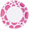 Pinke Punkt Pappteller 8 St. 2 Pinke Punkt Pappteller 8 St. -Cosly Verkaufsgeschäft pinke dots pappteller tischdekoration sommerparty punkte muster paper plates 35740