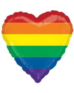 Gay Pride Folien Herzballon