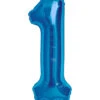 Folienballon Zahl 1 Blau