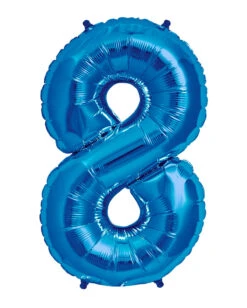 Folienballon Zahl 8 Blau