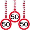 Rotorspirale Verkehrsschild Fünfzig -Cosly Verkaufsgeschäft rotorspirale verkehrsschild 50 50 geburtstag dekoration 50 jahre jubilaeum aufhaenger 8802101