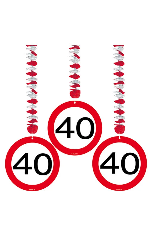 Rotorspirale Verkehrsschild Vierzig