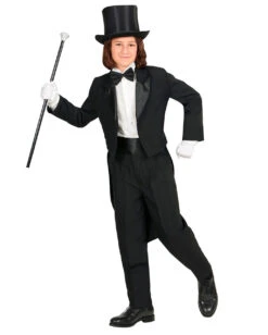 Schwarzer Frack Für Kinder -Cosly Verkaufsgeschäft schwarzer frack kinderkostuem black tailcoat child costume showtanz kinderkostuem 36613 03
