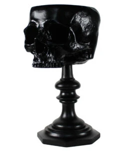 Schwarzer Totenschädel Als Ringehalter 21cm