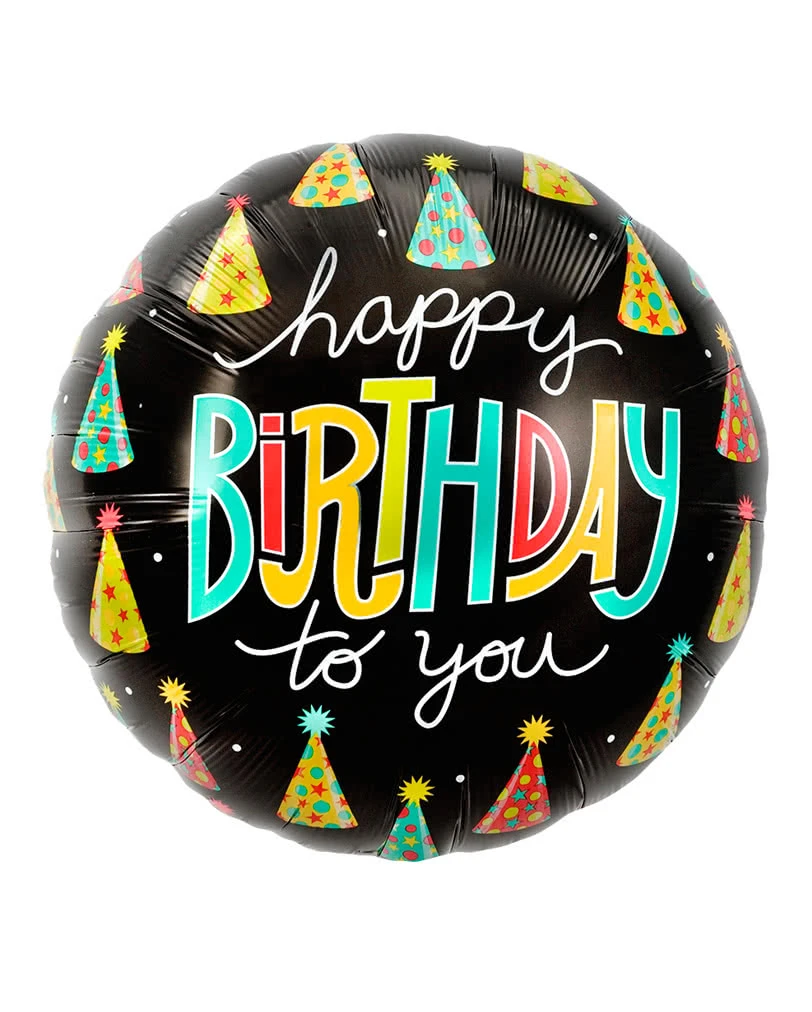 Happy Birthday Partyhütchen Folienballon
