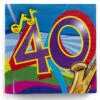 40. Geburtstag Servietten Swirls