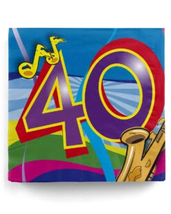 40. Geburtstag Servietten Swirls