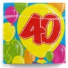 40. Geburtstag Servietten