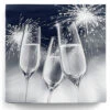 20 Blaue Papier-Servietten Mit Sektgläsern -Cosly Verkaufsgeschäft servietten sektglaeser blau silvester tischdekoration festliche deko fuer partys 30033 2