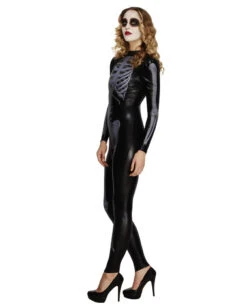 Skelett Skinsuit Schwarz 8 Skelett Skinsuit Schwarz -Cosly Verkaufsgeschäft sexy skelett catsuit schwarz wetlook skelett catsuit 22057 3