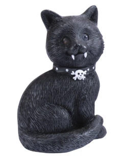 Gothic Katze Mit Roten LED Augen -Cosly Verkaufsgeschäft spooky cat mit roten led augen schwarze gothic katze halloween deko 36338. 2jpg