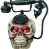 Spukendes Totenkopf Telefon Mit LED -Cosly Verkaufsgeschäft spooky totenschaedel telefon mit led spooky light up skull telephone totenkopf telefon halloween 53053