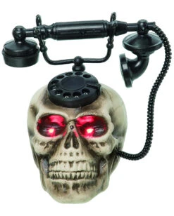 Spukendes Totenkopf Telefon Mit LED