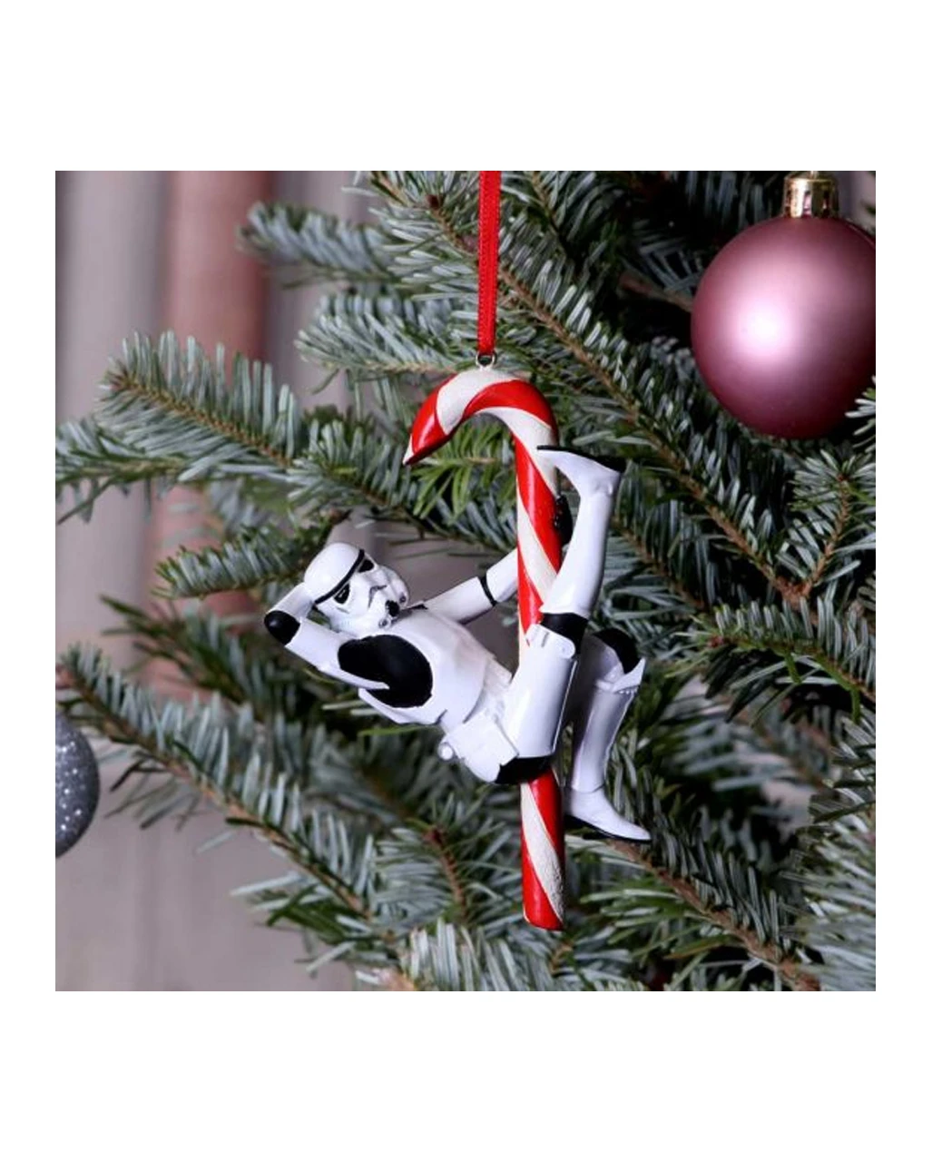 Stormtrooper Mit Candy Cane Weihnachtskugel Star Wars 7 Stormtrooper Mit Candy Cane Weihnachtskugel Star Wars – Bild 5