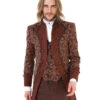 Steampunk Aristokrat Herren Mantel Braun