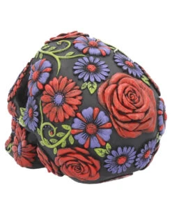 Sugar Skull Mit Blütenmuster -Cosly Verkaufsgeschäft sugar skull mit blueten ornament sugar skull mit bluetenmuster sugar bloom skull 39199 04