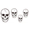 4 Halloween Totenschädel Aus Karton -Cosly Verkaufsgeschäft totenkopf cut outs totenschaedel cut outs halloween deko skull cut outs 29017