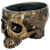 Goldene Totenschädel Pflanzenschale -Cosly Verkaufsgeschäft totenkopf pflanzenschale gold skull planter gothic blumentopf halloween pflanzgefaess 52736