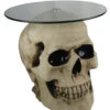 Totenschädel Tisch Mit Glasplatte 56,5cm -Cosly Verkaufsgeschäft totenkopf tisch mit runder glasplatte totenschaedel tisch mit runder glasplatte skull table with round glass plate 54783 01