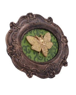 Totenkopfschwärmer Motte Wandbild -Cosly Verkaufsgeschäft totenkopfschwaermer motte wandbild atropos macabre moth wall plaque gothic deko 50334 03