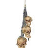 3-köpfiges Totenkopf Windspiel -Cosly Verkaufsgeschäft totenschaedel windspiel totenkopf windspiel mit fetzenstoff rotten skull wind chime 35968 01