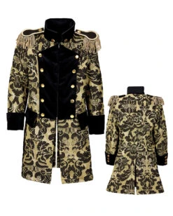 Venezianischer Gardefrack Schwarz-gold -Cosly Verkaufsgeschäft venezianischer piratenfrack gold schwarz parade coat gold black bild4 27154