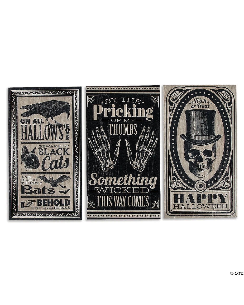 Antikes Halloween Schild "Skeleton Hands" 46x24cm 3 Antikes Halloween Schild "Skeleton Hands" 46x24cm