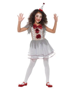 Vintage Killer Clown Mädchen Kostüm -Cosly Verkaufsgeschäft vintage horror clown maedchen kostuem killerclown verkleidung kinder halloween evil clown girl costume 35845 2 1