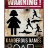 Dangerous Games Warnschild 24x36 Cm -Cosly Verkaufsgeschäft warnschild dangerous games warning sign dangerous games halloween wanddeko schild 53315