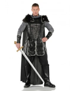 Kriegsfürst Kostüm -Cosly Verkaufsgeschäft warrior king schwarzer ritter halloween kostuem krieger kostuem 26882
